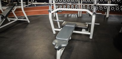 Exercise machines in a gym