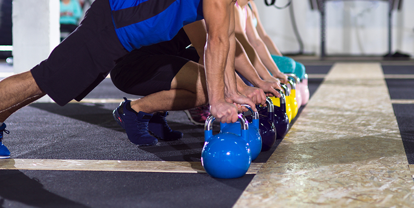 blue competition kettlebell