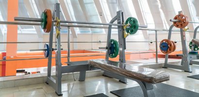 sports equipment in the hall