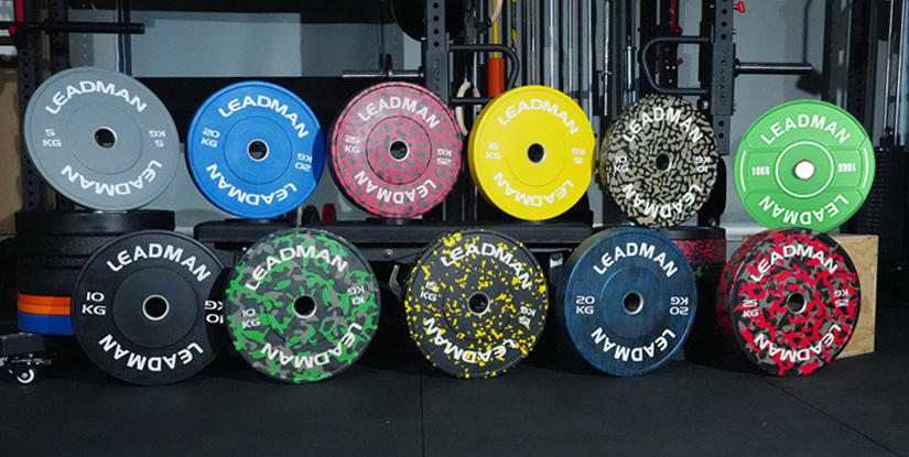 olympic rubber bumper plate set