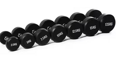 rubber dumbbell set 5 50