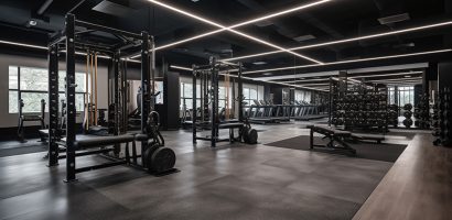 squat rack against wall