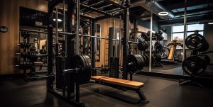 squat rack with weight stack