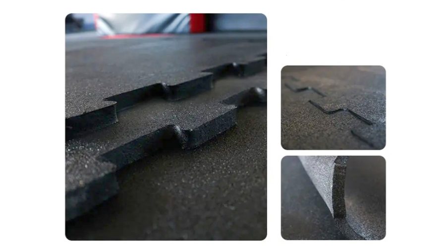 GYM Mats Black Grain Floor Mat Eco-Friendly Rubber Material