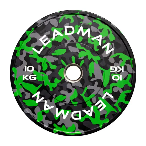 Leadman Fitness Best Camo Rubber Weight Plates for Heavy Lifting