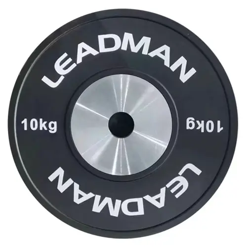 Leadman Fitness Black Rubber Weight Plates for Durability and Performance