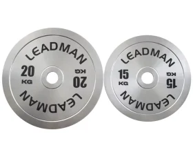 Leadman Fitness Color-Coded Chromed Weight Plates for Easy Identification