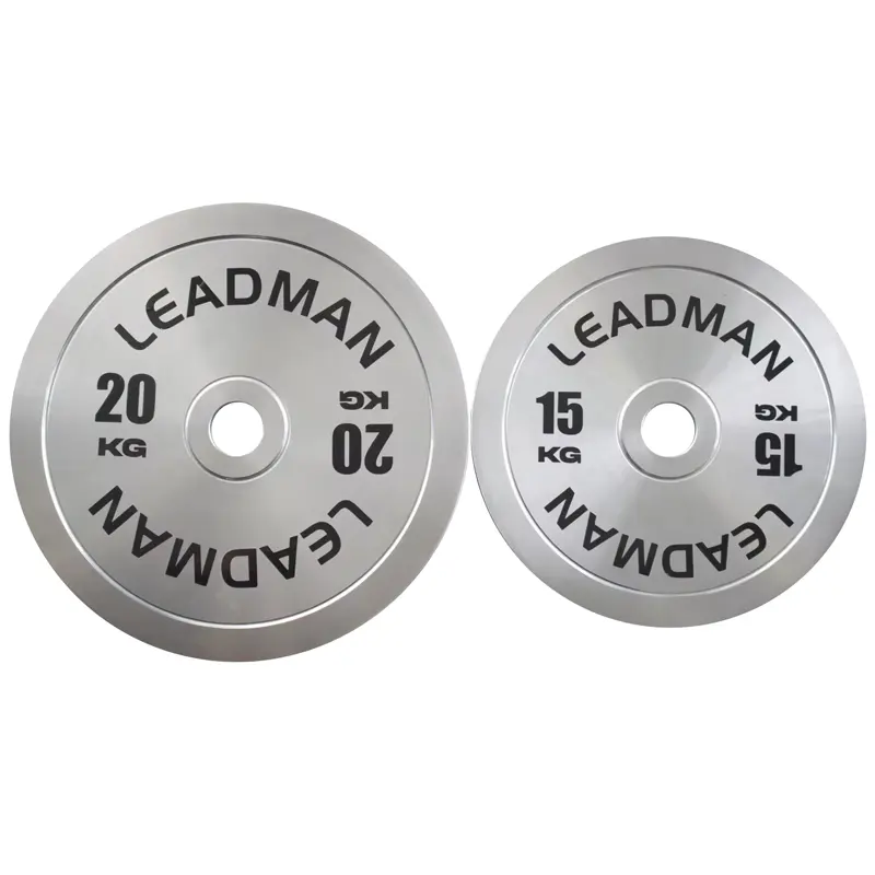 Leadman Fitness Color-Coded Chromed Weight Plates for Easy Identification