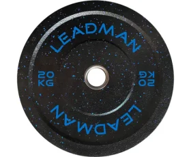 Leadman Fitness Fleck Crumb Rubber Bumper Plates with Non-Slip Texture