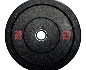 Leadman Fitness Heavy Duty Black Crumb Rubber Bumper Plates