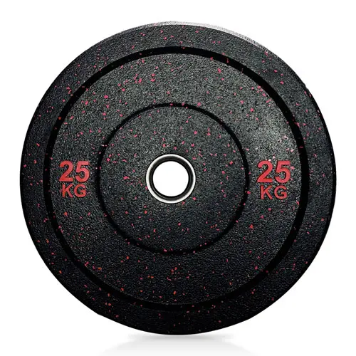 Leadman Fitness Heavy Duty Black Crumb Rubber Bumper Plates