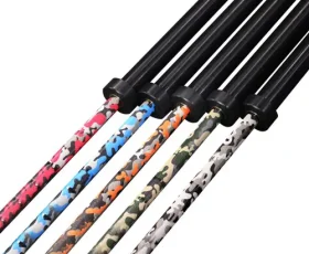 Leadman Fitness Heavy-Duty Camouflage Powerlifting Barbell with Superior Whip Performance