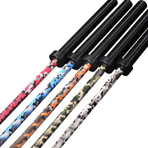 Leadman Fitness Heavy-Duty Camouflage Powerlifting Barbell with Superior Whip Performance