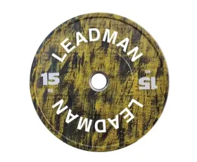 Leadman Fitness Wood Grain Rubber Weight Plates