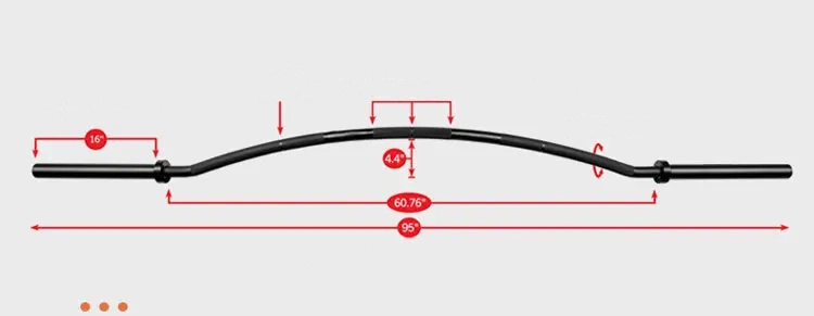 The 4.4-inch camber bend of the barbell