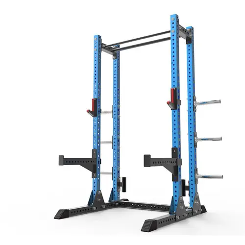 The Half Squat Rack features durable steel constructio